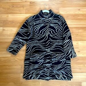 Maeve Black and White Zebra Print Jacket